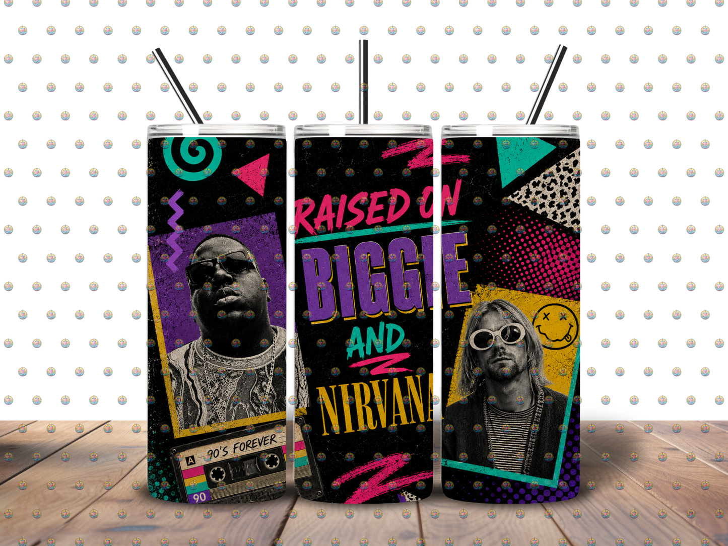 Raised on Biggie & Nirvana|90’s vibes| nostalgic 20 oz Skinny Tumbler