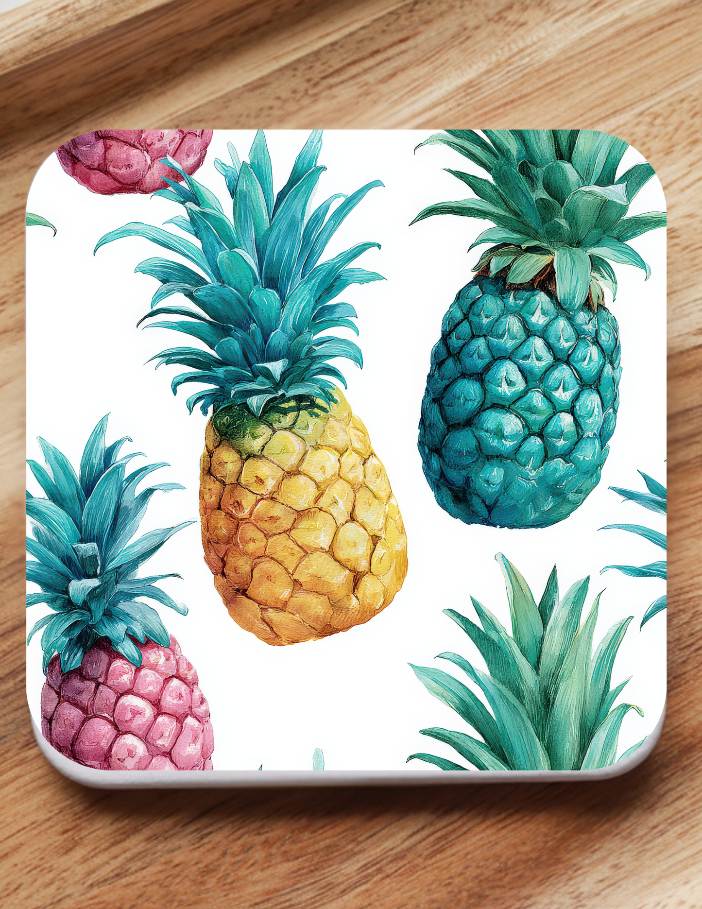 Tropical Coastal Coaster Set (5 Pack) | Starfish, Seashells, Surfboards & Beach Vibes