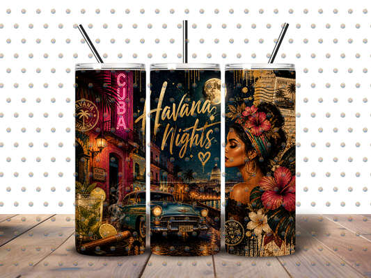 Havana Nights 20 oz Skinny Tumbler