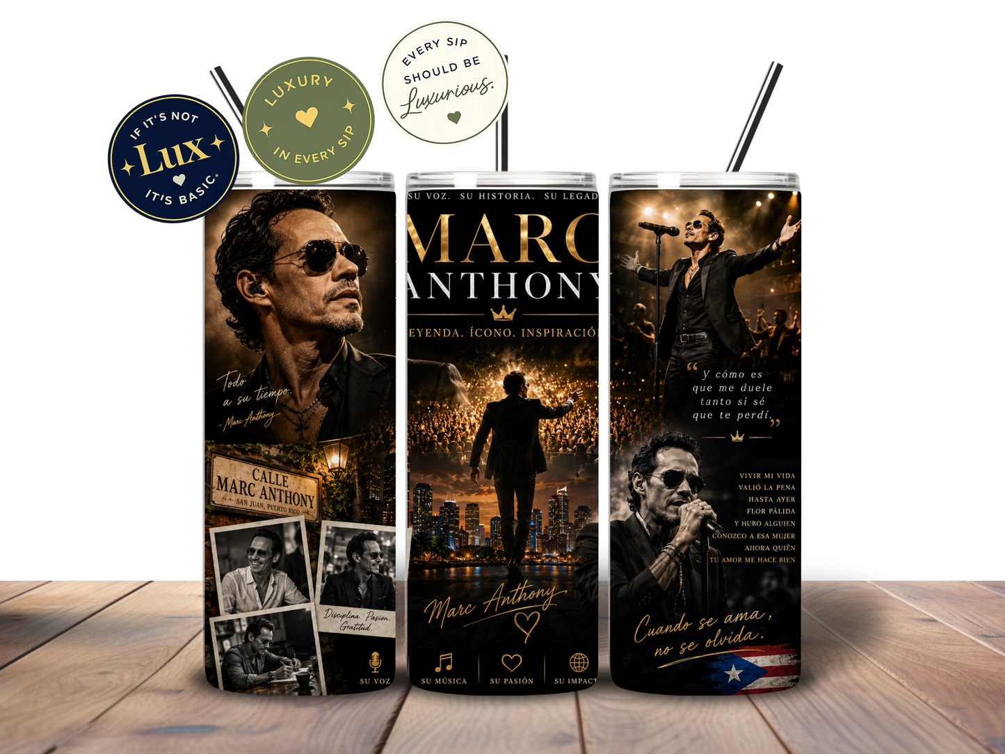 Marc Anthony Fan 20 oz Skinny Tumbler – Luxury Tribute Edition