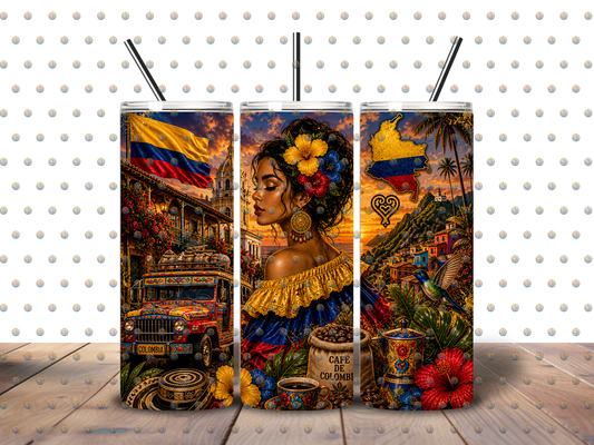 Colombia Inspired 20 oz Skinny Tumbler