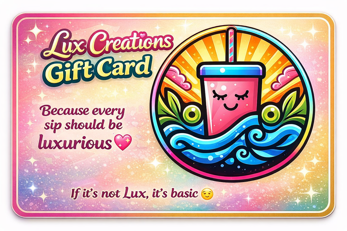 Lux Creations Gift Card – The Perfect Custom Gift for Any Occasion