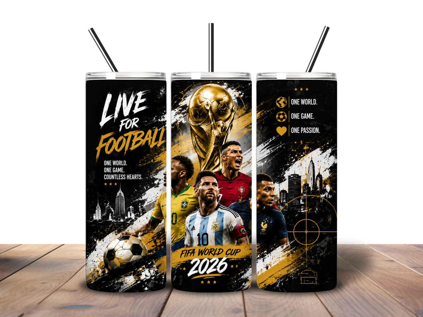 FIFA World Cup 2026 Tumbler – Soccer Fan 20 oz Skinny Tumbler | Football Lover Gift | Sports Travel Cup