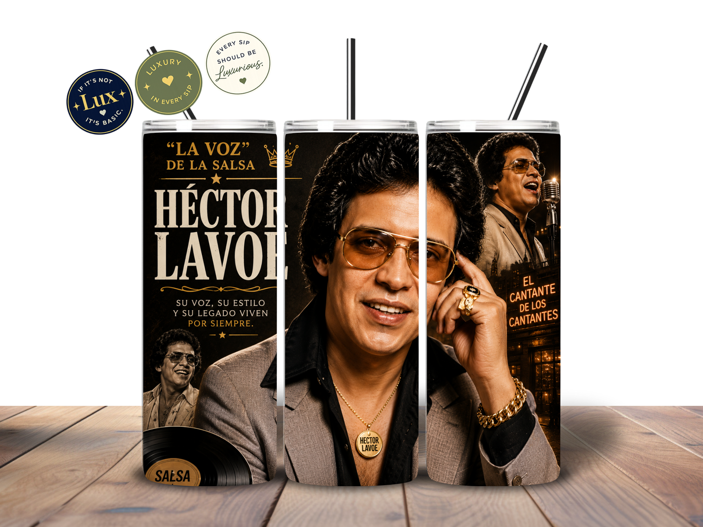 Héctor Lavoe Tribute Tumbler Wrap – 20 oz Skinny